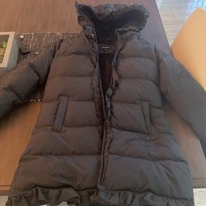 Bebe black long puffer coat.